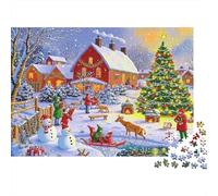 1000 Pieces Mini Jigsaw Puzzle Winter Village for Adults