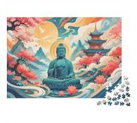 1000 Pieces Mini Jigsaw Puzzle Zen Nature for Adults | 38x26cm Cardboard Home Decor Durable Structure Birthday Gift Mind Relaxation