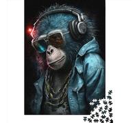 1000 Pieces Monkey Dj6 Jigsaw Puzzles for Adults Paper Puzzles for Adults Teenager Man Woman Gift 1000pcs (38x26cm)