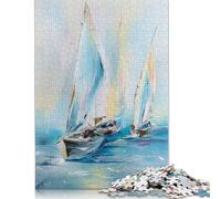 1000 Pieces Morning Regatta Jigsaw Puzzle Adults Difficulty Puzzles Educational Toy Games Family Decoration (75x50cm)