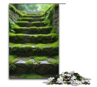 1000 Pieces Moss on The Stone Steps Puzzle Game Jigsaw Puzzle for Adults Suitable for Couples for And Teenager Age 14 Years Up 1000 PCS(38x26cm)