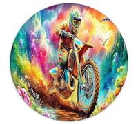 1000 Pieces Motorcycle Jigsaw Puzzle Fun Details Beautiful Decoration Cool Cycling Competition Puzzle Challenging Games for Adults & Kids Age 12 Years Up 1000pcs (67.5x67.5cm)