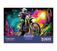 1000 Pieces Motorcycle Jigsaw Puzzle Fun Details Beautiful Decoration Cool Cycling Competition Puzzle Challenging Games for Adults & Kids Age 12 Years Up 38x26cm/1000pcs