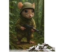 1000 Pieces Mouse Soldier in Jungle for Adults Difficult Jigsaw Puzzles Paper Puzzles for Adults Family Entertainment Toys 38x26cm/1000pcs