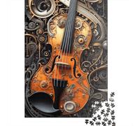 1000 Pieces Musical Violin Jigsaw Square Puzzle for Adults Paper Puzzles Unique Challenge Games 38x26cm/1000pcs