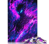 1000 Pieces Mystical Flames Jigsaw Puzzle, Creative Rectangular Wooden Jigsaw Puzzles for Adults, Large Puzzles for Family Educational Game 1000pcs (75x50cm)