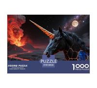 1000 Pieces Mythical Creatures Jigsaw Puzzle Unicorn Fun, Challenging for Adults Home Decorations Educational Games Age 12+ for Adults 38x26cm/1000pcs