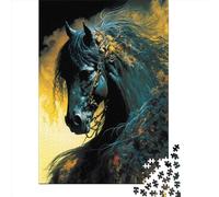 1000 Pieces Mythology Horse Creative Square Wooden Jigsaw Puzzles for Adults Educational Game Challenge Toy 1000pcs (75x50cm)