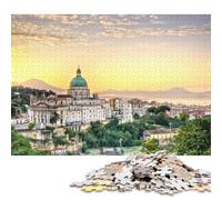 1000 Pieces Naples Italy Travel Napoli Jigsaw Puzzles Wooden Puzzles for Adults & Teenager Brain Teaser Puzzles For Adults 1000pcs (75x50cm)