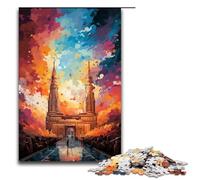 1000 Pieces National Palace Colorful Psychedelic Adult Jigsaw Puzzles Family Fun Jigsaws Family Game Stress Reliever Difficult Challenge Puzzle 1000PCS(75x50cm)