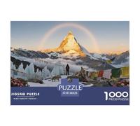 1000 Pieces Natural Scenery Jigsaw Puzzle The Alps Challenge High Difficulty for Adults Home Decorations Educational Games Age 12+ for Adults 38x26cm/1000pcs