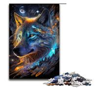 1000 Pieces Nebula Wolf Puzzles for Adults Impossible Puzzle Stress Reliever for And Teenager Age 14 And Up 75x50cm