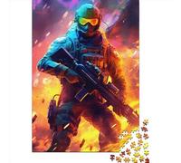1000 Pieces Neon Army Soldier5 for Adults Difficult Jigsaw Puzzles for Adults Family Fun Jigsaws Puzzles 1000pcs (75x50cm)