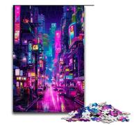 1000 Pieces Night City Landscape Puzzles for Adults Wooden Jigsaw Family Games (75x50cm)