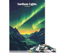 1000 Pieces Northern Lights Iceland Creative Square Wooden Jigsaw Puzzles for Adults Educational Game Challenge Toy 1000pcs (75x50cm)