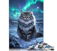 1000 Pieces Norwegian Forest Cat Jigsaw Puzzle, Creative Rectangular Paper Jigsaw Puzzles for Adults, Large Puzzles for Family Educational Game 1000pcs (38x26cm)