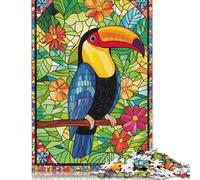 1000 Pieces of Jigsaw Puzzle Toucan in Tropical Garden Jigsaw Puzzles Game Birthday Gifts Puzzles Decorative Jigsaw Puzzle for Adults And Teenagers 1000pcs (75x50cm)
