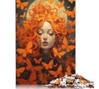 1000 Pieces Orange Butterflies Puzzles Jigsaw Adults Difficulty Jigsaw Puzzle Relaxing Games Toy 1000pcs (75x50cm)