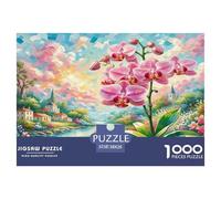 1000 Pieces Orchid Jigsaw Puzzles for Adults Educational Games Jigsaw Puzzle Home Decors for The Whole for Women, Gifts for Men 38x26cm/1000pcs