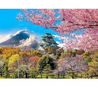1000 Pieces Osaka Castle Wooden Jigsaw Puzzles For Adults Fuji Cherry Blossom Jigsaws For Adults Gifts
