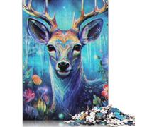 1000 Pieces Paint Deer Portrait Puzzles Puzzle for Adults And Teenager For Family Fun & Game Night 1000pcs (75x50cm)
