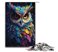 1000 Pieces Painting Color Animal Owl Adult Jigsaw Puzzles Family Fun Jigsaws Family Game Stress Reliever Difficult Challenge Puzzle 1000PCS(38x26cm)