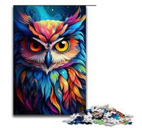 1000 Pieces Painting Color Animal Owl Adult Jigsaw Puzzles Family Fun Jigsaws Family Game Stress Reliever Difficult Challenge Puzzle 1000PCS(75x50cm)
