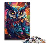 1000 Pieces Painting Color Animal Owl Puzzles for Adults Paper Jigsaw Family Games 1000PCS(38x26cm)