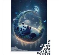 1000 Pieces Panda Naps Jigsaw Puzzle, Creative Rectangular Paper Jigsaw Puzzles for Adults, Large Puzzles for Family Educational Game 1000pcs (38x26cm)