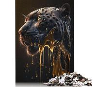1000 Pieces Panther Drips Puzzle Jigsaw Adults Puzzles Difficulty Jigsaw Educational Game Toy 1000pcs (75x50cm)