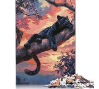 1000 Pieces Panther Sunset Slumber Puzzles Wooden Puzzle for Adults And Teenager Puzzling for Gift 1000pcs (75x50cm)