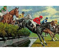 1000 Pieces Paper Puzzle Horse Racing Race Chase Fun Toy Personalized Educational Puzzle Portable Decompression Puzzle26x38cm