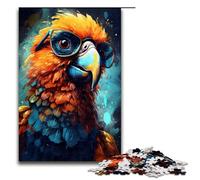 1000 Pieces Parrot with Glasses Puzzles for Adults Impossible Puzzle Stress Reliever for And Teenager Age 14 And Up 75x50cm