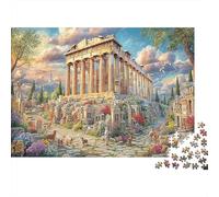 1000 Pieces Parthenon Temple Jigsaw for Adults paper Puzzle Educational Gr rchitecture Brain Teaser Relaxing Wall Decor 52x38cm/1000pcs