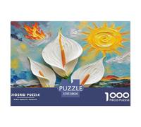 1000 Pieces Peace Lily Jigsaw Puzzles for Adults Challenging Game Jigsaw Puzzle Home Decoration for Adults Gifts 38x26cm/1000pcs