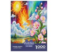 1000 Pieces Peach Blossom Jigsaw Puzzles for Adults Family Challenge Toys Jigsaw Puzzle Home Decors for The Whole for Women, Gifts for Men 38x26cm/1000pcs