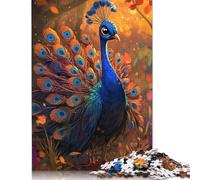 1000 Pieces Peacock with Spread Feathers Jigsaw Puzzle Puzzle Jigsaws for Adults for Adults 1000pcs (75x50cm)