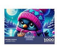 1000 Pieces Penguin Jigsaw Puzzles Challenge High Difficulty for Adults Home Decoration Educational Games Age 12+ for Adults 38x26cm/1000pcs
