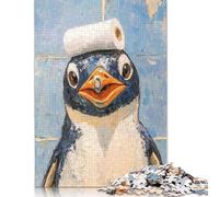 1000 Pieces Penguin with Toilet Woode Square Jigsaw Puzzles for Adults And Wooden Puzzles Children Puzzles 1000pcs (75x50cm)