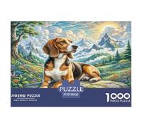 1000 Pieces Petit Basset Griffon Vendéen Jigsaw Puzzles for Adults Challenging Game Jigsaw Puzzle Home Decoration for The Whole for Women, Gifts for Men 38x26cm/1000pcs