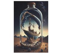 1000 Pieces Pirate Ship,Boat Puzzles for Adults Teens Toys for Children Wooden Puzzle Home Decoration （78×53cm）
