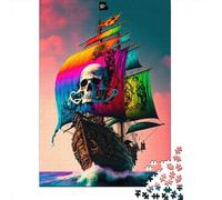 1000 Pieces Pirate Ship Colorful Jigsaw Puzzles for Adults Paper Puzzle Educational Game for Adult Teenagers 1000pcs (38x26cm)