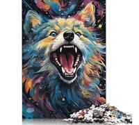 1000 Pieces Planet Color Fox Jigsaw Puzzle Difficulty Puzzle Education Games Toys 1000pcs (75x50cm)