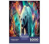 1000 Pieces Polar Bear Fantasy Jigsaw Puzzles Great Gift Beautiful Decoration Strong Wild Animals Puzzle Educational Games for Men And Women 38x26cm/1000pcs