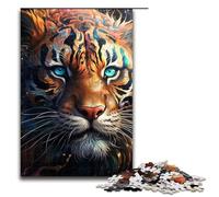 1000 Pieces Psychedelic Animal Tiger Puzzles for Adults Impossible Puzzle Stress Reliever for And Teenager Age 14 And Up 1000 PCS(75x50cm)