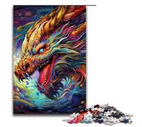 1000 Pieces Psychedelic Art Dragon Adult Jigsaw Puzzles Family Fun Jigsaws Family Game Stress Reliever Difficult Challenge Puzzle 1000 PCS(75x50cm)