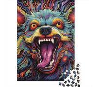 1000 Pieces Psychedelic Corgi Wood Puzzles Wooden Puzzles for Adults& Teenagers Age 12 Years Up 1000pcs (38x26cm)