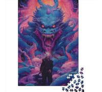 1000 Pieces Psychedelic Dragon Jigsaw Puzzles for Adults Wooden Puzzles for Adults Teenager Man Woman Gift 1000pcs (75x50cm)