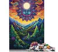 1000 Pieces Psychedelic Forest Jigsaw Puzzles for Adults Jigsaw Puzzle for Family Time Brain Challenge 1000pcs (75x50cm)