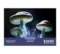 1000 Pieces Psychedelic Mushroom Forest Square Jigsaw Puzzles for Adults And Wooden Puzzles 1000pcs (75x50cm)